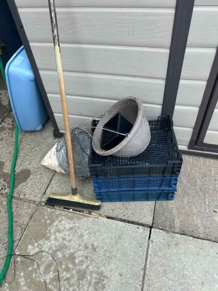 Photo of free garden bits pots weed membrane (moston M40,) #2