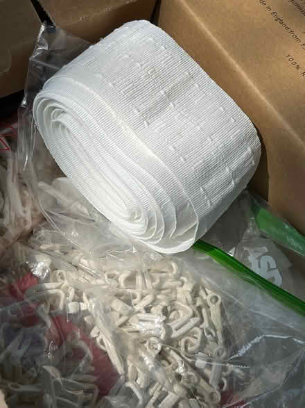 Photo of free Curtain hooks, rail hangings etc (Heath End RG26) #2