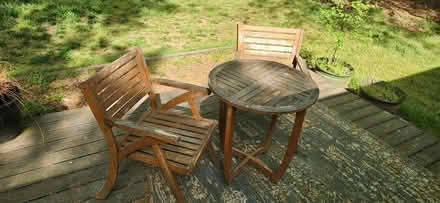 Photo of free Patio Table & 2 Chairs (Grant Park / Boho) #1