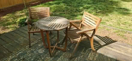 Photo of free Patio Table & 2 Chairs (Grant Park / Boho) #2