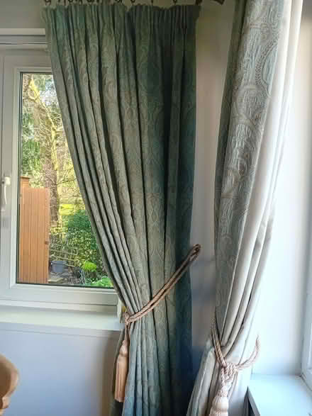 Photo of free Blue/grey curtains for 2 windows (Rhiwbina CF14) #2