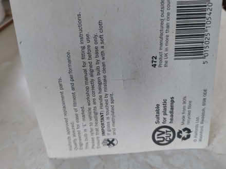 Photo of free Halogen Car headlamp bulb (California DE22) #2