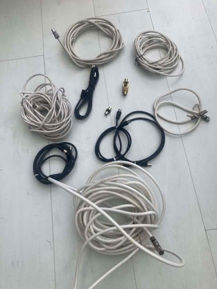 Photo of free Various co-axial cables & connectors (Marlow Bottom SL7) #1