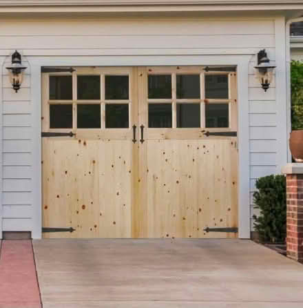 Photo of Timber garage doors with 12 windows (Peacehaven BN10) #1