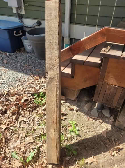 Photo of free 7-8 pressure treated wood posts 4x4 (mohegan lake, ny) #1