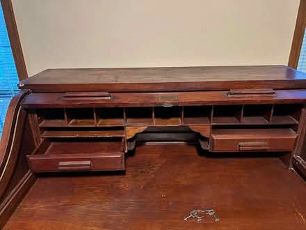 Photo of free Oak roll-top desk (North East Medford) #4