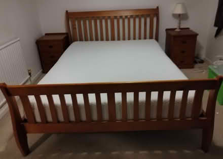 Photo of free King size sleigh bed & Mattress (Witney OX28) #1