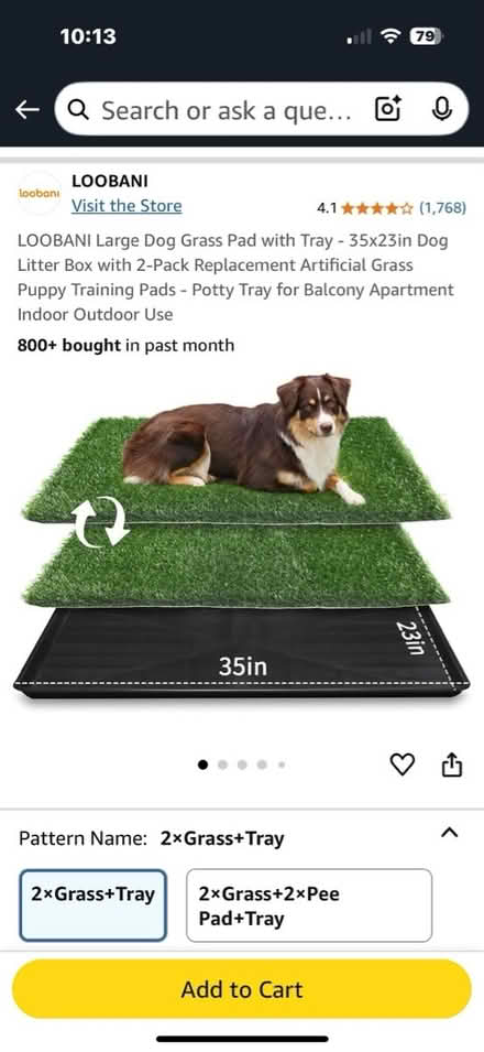 Photo of free Dog Grass Pad w/tray (Larkspur ca) #3