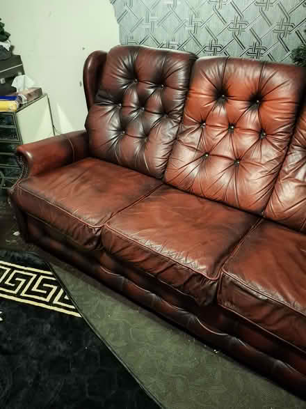 Photo of free Oxblood sofa (birmingham) #1