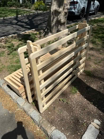 Photo of free Full bed frame, 3 privacy screens (Madison, NJ) #1