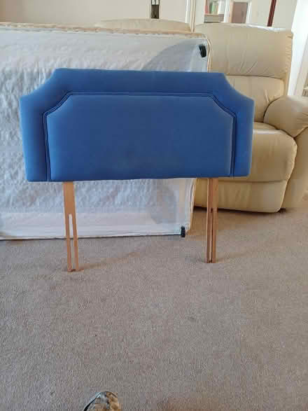 Photo of free Headboard - Medium Blue - 3 foot (Rainham, Kent - ME8) #1