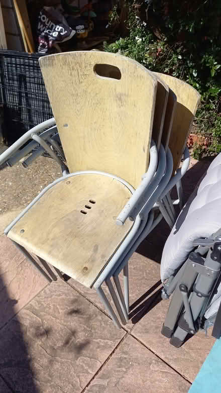 Photo of free 4 x stacking chairs (Southbourne BH6) #1