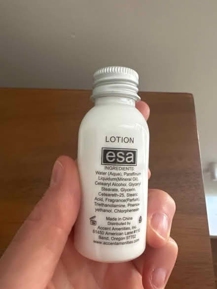 Photo of free Esa travel size lotion (Clinton Hill, Brooklyn) #3