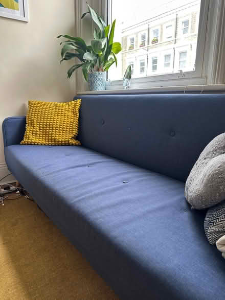 Photo of free Blue sofa bed (West Kensington W14) #3