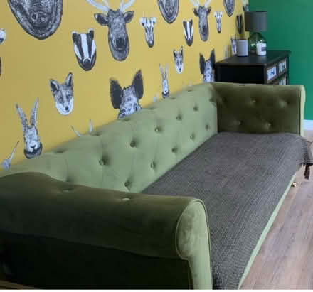 Photo of free Green three seater sofa (World's End RH15) #3