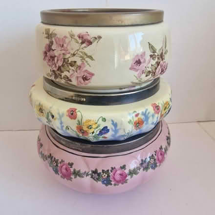 Photo of free Antique Metal Rimmed Ceramic Bowls (Abingdon North) #1