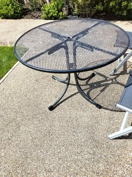 Photo of free Black Metal Patio / Garden Table (Marshall's Cross WA9) #1