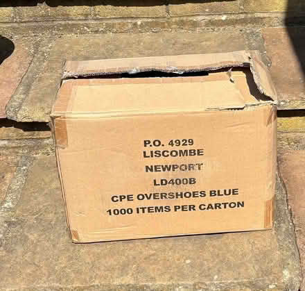 Photo of free Box of plastic overshoes (Billericay CM12) #1