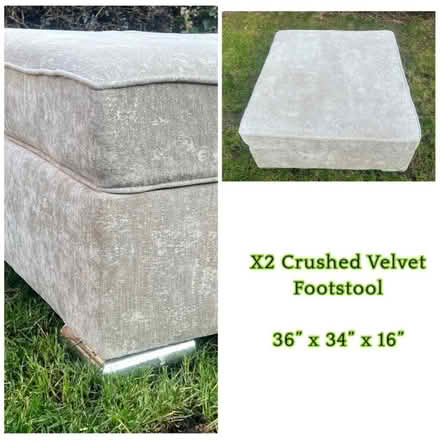 Photo of free 2 Crushed Velvet Footstools (Skerton LA1) #1
