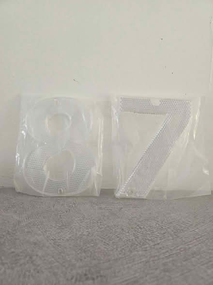 Photo of free Reflective house numbers 8 and 7 (Bearsted) #1
