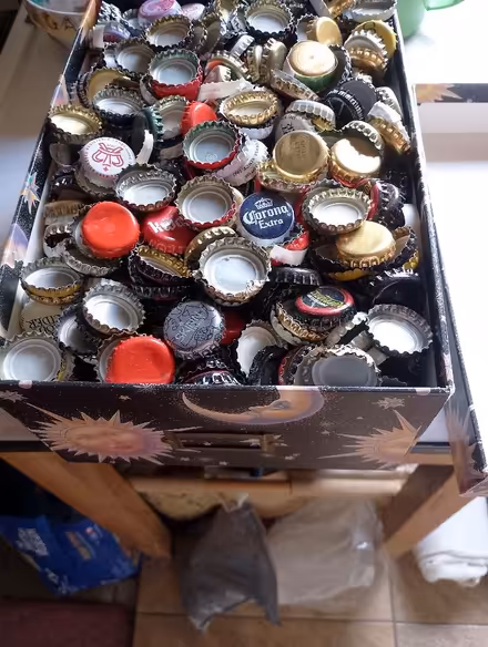Photo of free A box of hundreds of used beer bottle tops (Halstead CO9) #3
