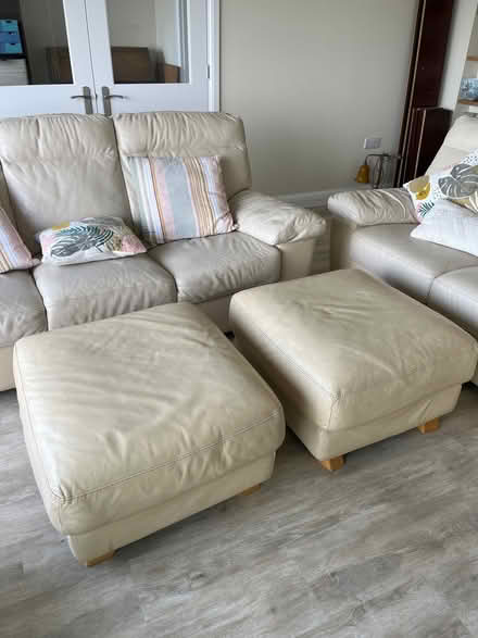 Photo of free Leather poufs / foot stools (Rottingdean BN2) #1