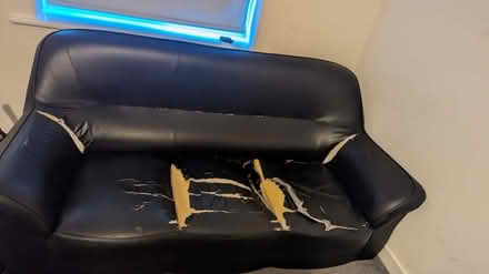 Photo of free Black sofa leather (Stoke-on-Trent) #3