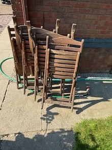 Photo of free Four folding garden chairs (Holmes Chapel) #1