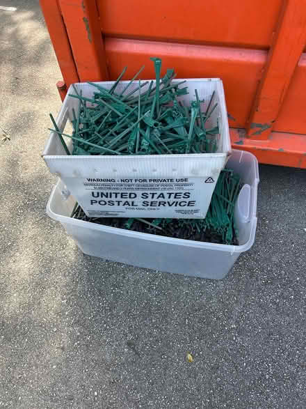 Photo of free Christmas light yard stakes (780 Upton street Redwood City) #1