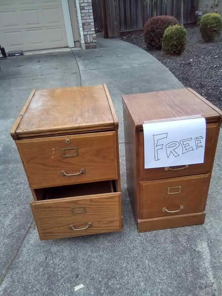 Photo of free Oak File cabinets (Larkfield) #1