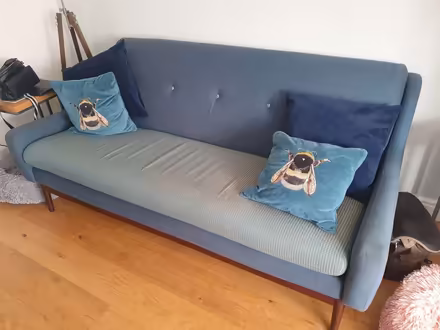 Photo of free G Plan sofas, arm chair and footstool (West Bletchley MK3) #2