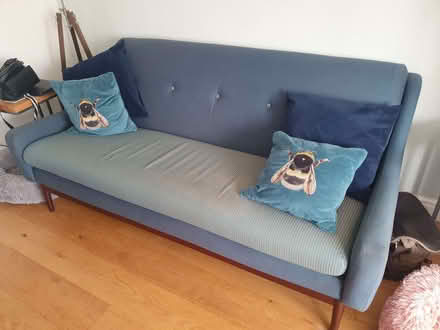 Photo of free G Plan sofas, arm chair and footstool (West Bletchley MK3) #2