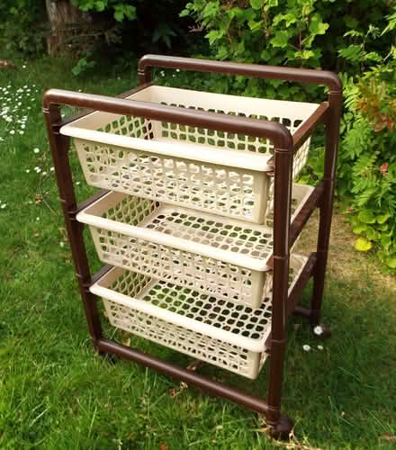 Photo of free Set of 3 plastic baskets / drawers Unit Brown & Beige (Bingham NG13) #1