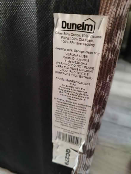 Photo of free Dunelm footstool Pouffe cube (Cowley OX4) #3