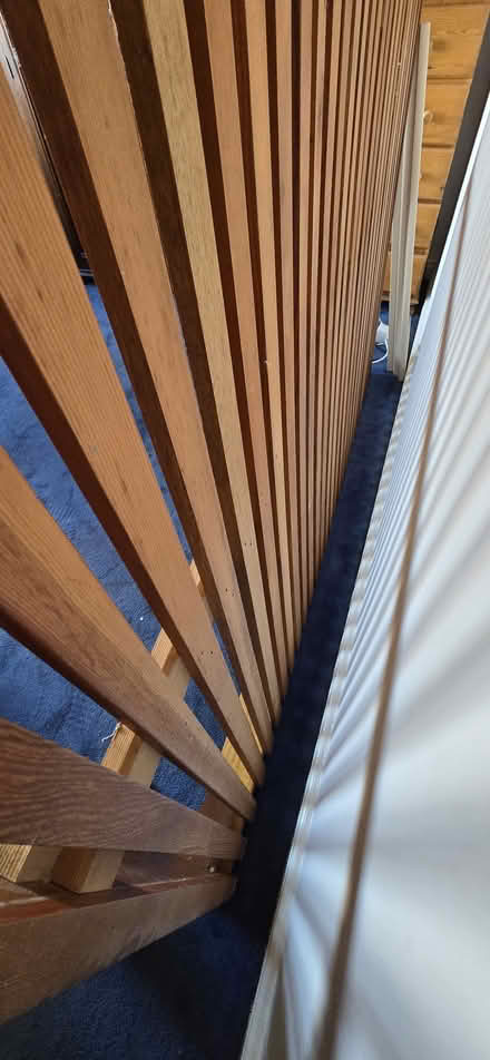 Photo of free King size Wooden bed & headboard (Bucknall ST2) #4
