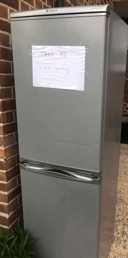 Photo of free Fridge with freezer (Welling DA16) #2