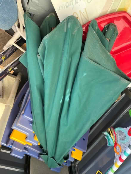 Photo of free Green canvas umbrella (Oradell) #1