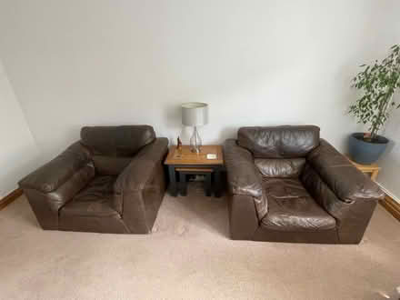 Photo of free Two Leather Armchairs (Leasingham NG34) #1