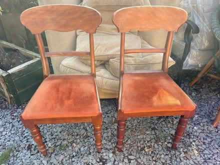 Photo of free Two reupholstered dining chairs (Northaw EN6) #1