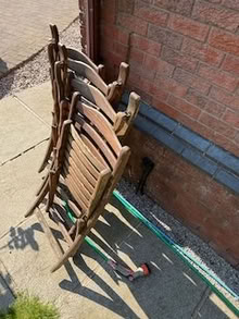Photo of free Four folding garden chairs (Holmes Chapel) #2
