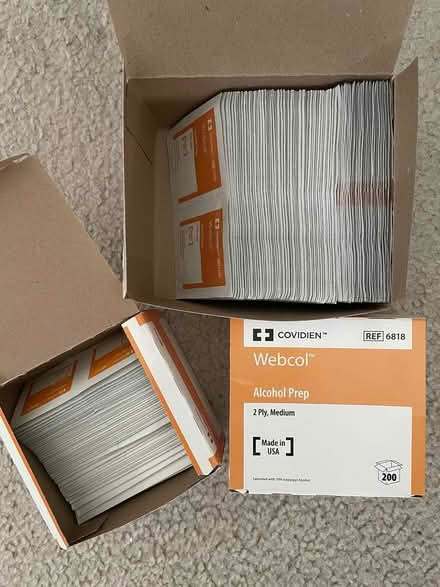 Photo of free Covidien Webcol Alcohol Prep Pads (West Plano) #2