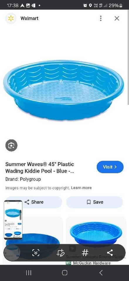 Photo of Hard plastic paddling pool (Barton PR3) #1