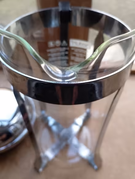 Photo of free "Bodum" cafetiere, with chip on spout (Halstead CO9) #2