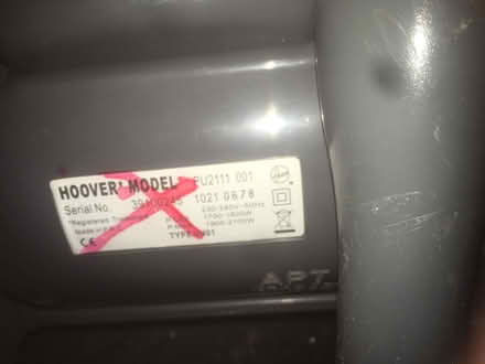 Photo of free Hoover upright working needs new roller (Greystones S11) #1