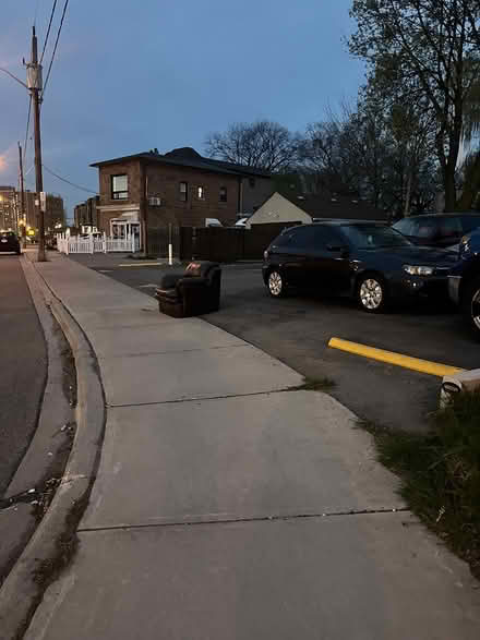 Photo of free Leather brown loveseat (Weston Road & Lawrence Ave Wes) #2