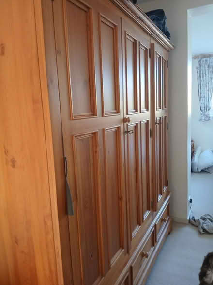 Photo of free triple solid pine wardrobe (Melbourn Royston) #1