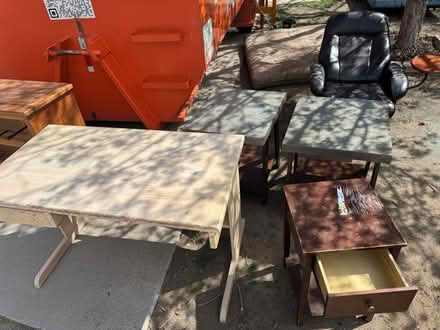 Photo of free Desk dresser and chair (Dublin and Austin bluffs) #2