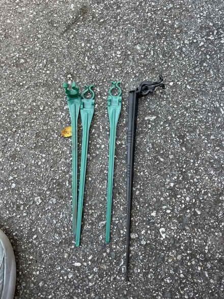Photo of free Christmas light yard stakes (780 Upton street Redwood City) #2