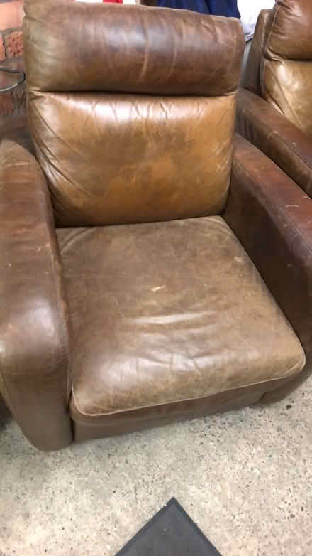 Photo of free 2 x Quality Brown Leather Chairs (CV9) #2