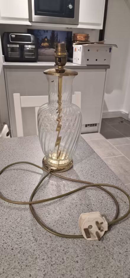 Photo of free Glass/brass lamp - not working (Bradway, S17) #3